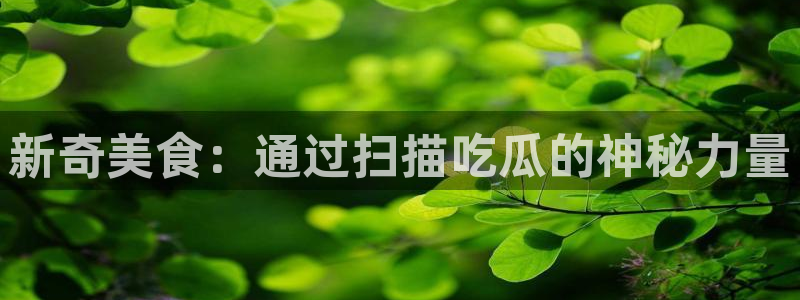 51吃瓜今日吃瓜入口：新奇美食：通过扫描吃瓜的神秘力量